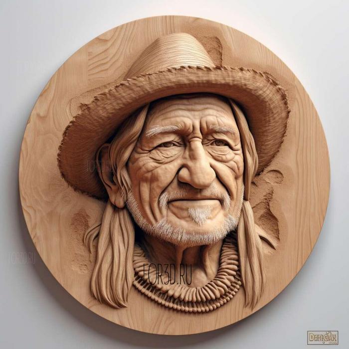 Willie Nelson 4 stl model for CNC